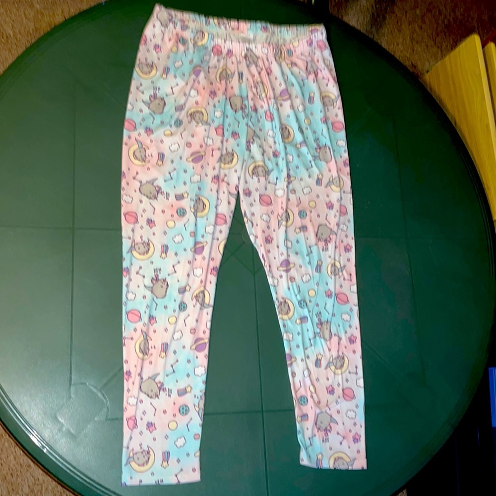3X Light Blue & Pink Pusheen Moon Leggings